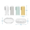 image:imageDr Browns 100 Silicone Baby Finger Toothbrush and Toothpaste Set 2Pack Toothbrush with Storage Case FluorideFree Apple Pear Toddler Toothpaste