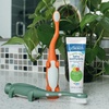 image:imageDr Browns FluorideFree Baby Toothpaste Infant amp Toddler Oral Care Strawberry 1Pack 14oz40g 03 YearsApple Pear