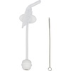 image:imageDr Browns Milestones Babys First Straw Cup Training Cup with Weighted Straw 9 oz270 mL BPAfree 6m Dark Blue 1PackBlue  Green  2Pack