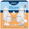 image:imageDr Browns Silicone Baby Bottle Gift Set with HappyPaci OnePiece Pacifiers Soft Touch Bottle Brush and Travel Caps BPAFree 0m
