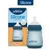 image:imageDr Browns Silicone Baby Bottle with Collapsible Insert Designed to Reduce Colic 5 oz with WideNeck Level 1 Slow Flow Nipple BPAFree 0m Blue 4PackBlue