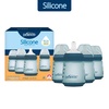 image:imageDr Browns Silicone Baby Bottle with Collapsible Insert Designed to Reduce Colic 5 oz with WideNeck Level 1 Slow Flow Nipple BPAFree 0m Blue 4PackBlue