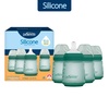 image:imageDr Browns Silicone Baby Bottle with Collapsible Insert Designed to Reduce Colic 5 oz with WideNeck Level 1 Slow Flow Nipple BPAFree 0m Blue 4PackGreen