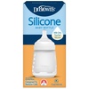 image:imageDr Browns Silicone Baby Bottle with Collapsible Insert Designed to Reduce Colic 5 oz with WideNeck Level 1 Slow Flow Nipple BPAFree 0m Blue 4PackWhite