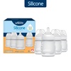 image:imageDr Browns Silicone Baby Bottle with Collapsible Insert Designed to Reduce Colic 5 oz with WideNeck Level 1 Slow Flow Nipple BPAFree 0m Blue 4PackWhite