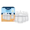 image:imageDr Browns Silicone Baby Bottle with Collapsible Insert Designed to Reduce Colic 5 oz with WideNeck Level 1 Slow Flow Nipple BPAFree 0m Blue 4PackWhite