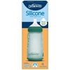 image:imageDr Browns Silicone Baby Bottle with Collapsible Insert Designed to Reduce Colic 9 oz with WideNeck Level 2 Medium Flow Nipple BPAFree 3m White 4PackGreen
