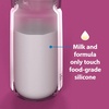 image:imageDr Browns Silicone Baby Bottle with Collapsible Insert Designed to Reduce Colic 9 oz with WideNeck Level 2 Medium Flow Nipple BPAFree 3m White 4PackPink