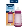image:imageDr Browns Silicone Baby Bottle with Collapsible Insert Designed to Reduce Colic 9 oz with WideNeck Level 2 Medium Flow Nipple BPAFree 3m White 4PackPink