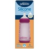 image:imageDr Browns Silicone Baby Bottle with Collapsible Insert Designed to Reduce Colic 9 oz with WideNeck Level 2 Medium Flow Nipple BPAFree 3m White 4PackPink