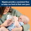 image:imageDr Browns Silicone Baby Bottle with Collapsible Insert Designed to Reduce Colic 9 oz with WideNeck Level 2 Medium Flow Nipple BPAFree 3m White 4PackPink