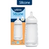 image:imageDr Browns Silicone Baby Bottle with Collapsible Insert Designed to Reduce Colic 9 oz with WideNeck Level 2 Medium Flow Nipple BPAFree 3m White 4PackWhite