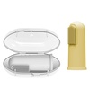 image:imageDr Browns Silicone Finger Toothbrush for Baby with TravelStorage Case 3m Gray and Yellow 2Pack