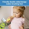 image:imageDr Browns ToothScrubber Toddler Toothbrush TripleSided Training Toothbrush with Suction Cup Base Green Monster Baby Oral Care Ages 14 Years1 Pack  Green Monster