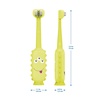 image:imageDr Browns ToothScrubber Toddler Toothbrush TripleSided Training Toothbrush with Suction Cup Base Green Monster Baby Oral Care Ages 14 Years1 Pack  Green Monster