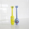 image:imageDr Browns ToothScrubber Toddler Toothbrush TripleSided Training Toothbrush with Suction Cup Base Green Monster Baby Oral Care Ages 14 Years1 Pack  Green Monster