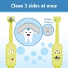 image:imageDr Browns ToothScrubber Toddler Toothbrush TripleSided Training Toothbrush with Suction Cup Base Green Monster Baby Oral Care Ages 14 Years1 Pack  Green Monster