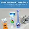 image:imageDr Browns ToothScrubber Toddler Toothbrush TripleSided Training Toothbrush with Suction Cup Base Green Monster Baby Oral Care Ages 14 Years1 Pack  Purple Monster