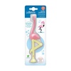 image:imageDr Browns ToothScrubber Toddler Toothbrush TripleSided Training Toothbrush with Suction Cup Base Green Monster Baby Oral Care Ages 14 Years2 Pack  Toddler Toothbrush  Purple Monster  Flamingo