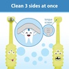 image:imageDr Browns ToothScrubber Toddler Toothbrush amp FluorideFree Baby Toothpaste Bundle TripleSided Training Toothbrush Ages 14 Years Apple Pear Flavor 1Pack 14oz40g 03 Years