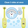 image:imageDr Browns ToothScrubber Toddler Toothbrush amp FluorideFree Baby Toothpaste Bundle TripleSided Training Toothbrush Strawberry Flavor Ages 14 Years