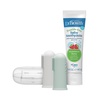 image:imageDr Browns 100 Silicone Baby Finger Toothbrush and Toothpaste Set 2Pack Toothbrush with Storage Case FluorideFree Strawberry Toddler Toothpaste Gray amp LightGreen