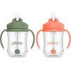image:imageDr Browns Milestones Babys First Straw Cup Training Cup with Weighted Straw 9 oz270 mL BPAfree 6m Dark Blue 1PackCoral  Olive  2Pack