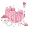 image:imageDr Browns Natural Flow AntiColic Options Special Edition Blue Baby Bottle Gift Set with Soft Sippy Spout Transition Cup Flexees Teether Bottle Cleaning Brush and Travel CapsSpecial Edition  Pink