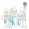 image:imageDr Browns Natural Flow AntiColic Options Special Edition Blue Baby Bottle Gift Set with Soft Sippy Spout Transition Cup Flexees Teether Bottle Cleaning Brush and Travel CapsBottletoSippy  Gray