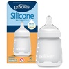 image:imageDr Browns Silicone Baby Bottle with Collapsible Insert Designed to Reduce Colic 5 oz with WideNeck Level 1 Slow Flow Nipple BPAFree 0m Blue 4PackWhite