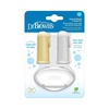 image:imageDr Browns Silicone Finger Toothbrush for Baby with TravelStorage Case 3m Gray and Yellow 2Pack