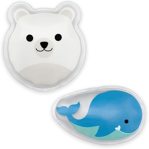 image:imageDr Browns Cold Comfort Compress Baby Ice Pack Freezable Reusable First Aid Pain Relief for Kids Polar Bear and Whale BPA Free  2PackSmall
