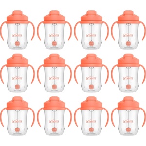 image:imageDr Browns Milestones Babys First Straw Cup Training Cup with Weighted Straw 9 oz270 mL BPAfree 6m Dark Blue 1PackCoral  12Pack