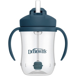 image:imageDr Browns Milestones Babys First Straw Cup Training Cup with Weighted Straw 9 oz270 mL BPAfree 6m Dark Blue 1PackDark Blue  1Pack