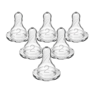 image:imageDr Browns Natural Flow Level 2 Narrow Baby Bottle Silicone Nipple Medium Flow 3m 100 Silicone Bottle Nipple 6 CountLevel 2  Medium Flow  3m Pack of 12