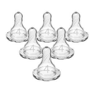 image:imageDr Browns Natural Flow Level 2 Narrow Baby Bottle Silicone Nipple Medium Flow 3m 100 Silicone Bottle Nipple 6 CountLevel 4  Fast Flow  9m Pack of 12