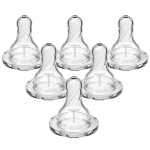 image:imageDr Browns Natural Flow Level T Narrow Baby Bottle Nipple Newborn Slow Flow 0m 100 Silicone 6Pack