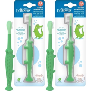 image:imageDr Browns Toddler Toothbrush Dinosaur Green 1Pack1 Count Pack of 2