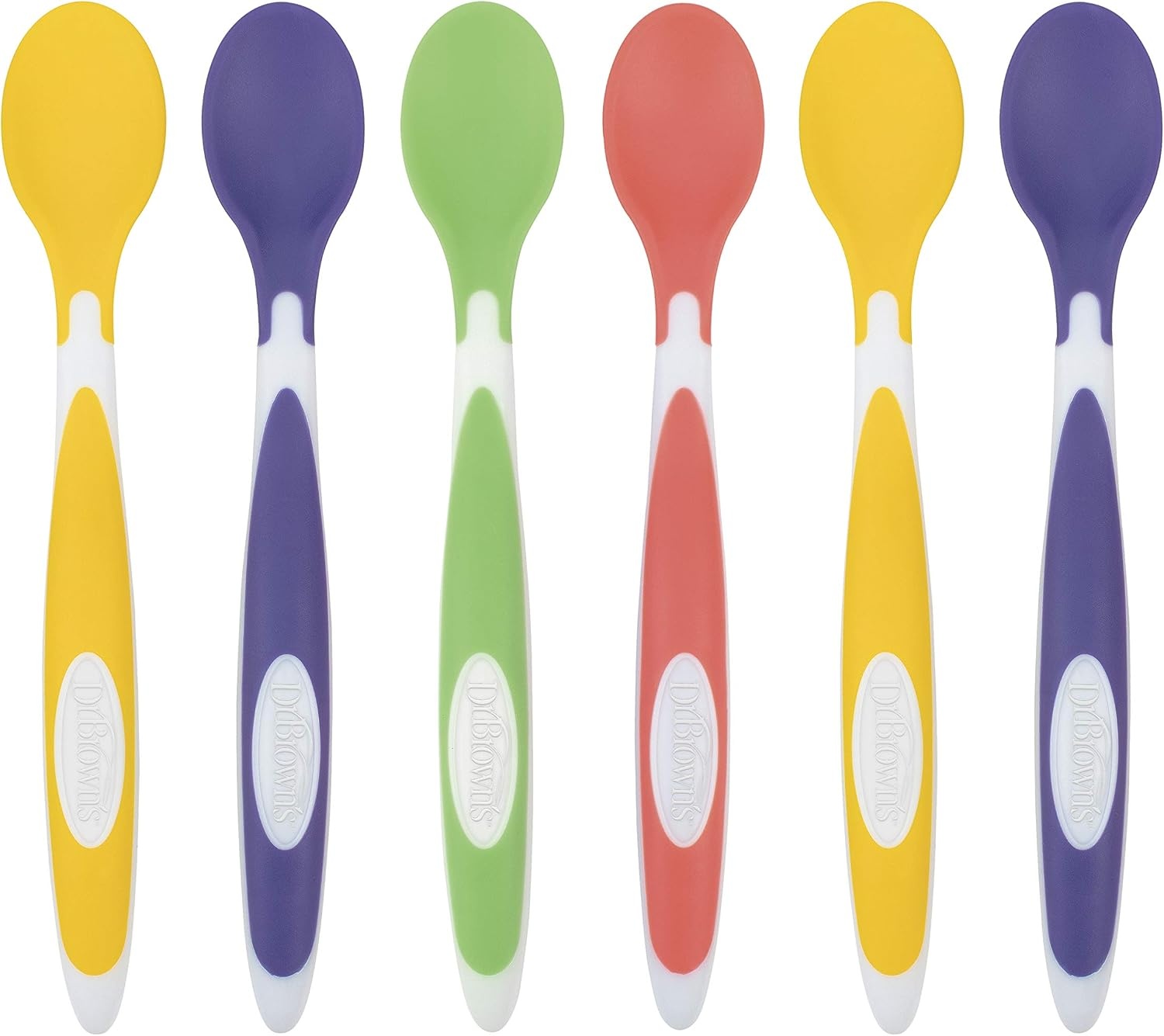 image:imageDr Browns Designed to Nourish SoftTip Toddler Feeding Spoons 6 Pack Assorted Set Colors May VarySoftTip Toddler Feeding Spoons  24 Pack