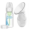 image:imageDr Browns 100 Silicone OnePiece Breast Pump HandsFree Breast Milk Collector with AntiColic Options Baby Bottle 4 oz with Slow Flow Nipple Travel Lid and Travel BagClear  Breast Pump  Bottle