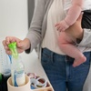 image:imageDr Browns 2in1 Dry amp Prep Silicone Mat Silicone Baby Bottle Drying Mat with Removable Pegs for Baby Essentials Builtin Bottle Prep BPAFreeDrying Mat
