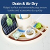 image:imageDr Browns 2in1 Dry amp Prep Silicone Mat Silicone Baby Bottle Drying Mat with Removable Pegs for Baby Essentials Builtin Bottle Prep BPAFreeDrying Mat