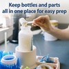 image:imageDr Browns 2in1 Dry amp Prep Silicone Mat Silicone Baby Bottle Drying Mat with Removable Pegs for Baby Essentials Builtin Bottle Prep BPAFreeDrying Mat