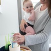 image:imageDr Browns 2in1 Dry amp Prep Silicone Mat Silicone Baby Bottle Drying Mat with Removable Pegs for Baby Essentials Builtin Bottle Prep BPAFreeDrying Mat