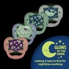 image:imageDr Browns Advantage GlowinTheDark Baby Pacifier Fully Symmetrical Soother with Soft Silicone Bulb Blue Ocean 06m BPA Free 2 Pack