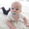 image:imageDr Browns Advantage GlowinTheDark Baby Pacifier Fully Symmetrical Soother with Soft Silicone Bulb Blue SunriseBlue Ocean 06m BPA Free 4 Pack4 Pack