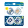 image:imageDr Browns Advantage GlowinTheDark Baby Pacifier Fully Symmetrical Soother with Soft Silicone Bulb Blue SunriseBlue Ocean 06m BPA Free 4 Pack4 Pack