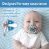 image:imageDr Browns Advantage GlowinTheDark Baby Pacifier Fully Symmetrical Soother with Soft Silicone Bulb Blue SunriseBlue Ocean 06m BPA Free 4 Pack4 Pack