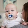 image:imageDr Browns Advantage GlowinTheDark Baby Pacifier Fully Symmetrical Soother with Soft Silicone Bulb Blue SunriseBlue Ocean 06m BPA Free 4 Pack48 Pack
