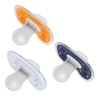 image:imageDr Browns Advantage OnePiece Silicone Baby Pacifier Fully Symmetrical Soother BlueBlueOrangeGreenTealBisque 618m BPA Free 6 Pack